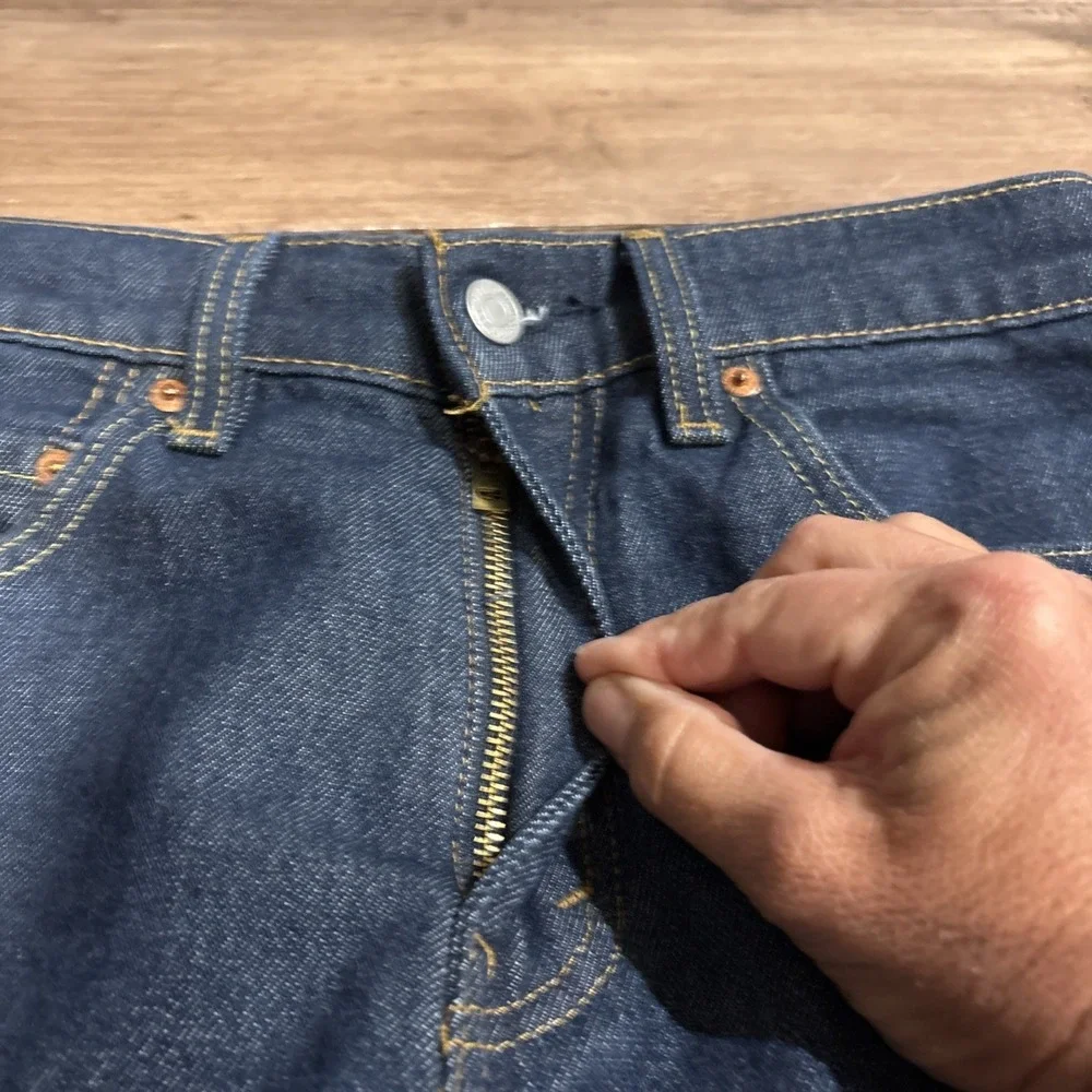Levi's Men's Western Fit Straight Leg Jeans 100% Cotton Dark Blue 30x32